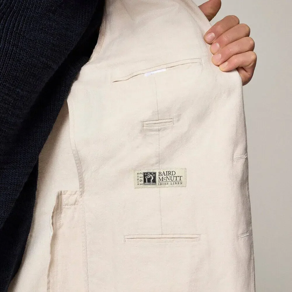 NWT J Crew Ludlow Slim-Fit Unstructured Suit Jacket Irish Cotton-Linen Blend 38R